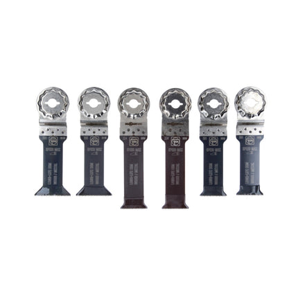 FEIN Best Of E-Cut Set di 6 Lame Starlock Max Wood & Metal ( 35222967050 ) - per utensile ad oscillazione Multimaster