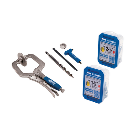 KREG Pocket Hole Jig 520 PRO Drilling jig + Micro drilling jig + Step drill + Bit + Screw + Clamp