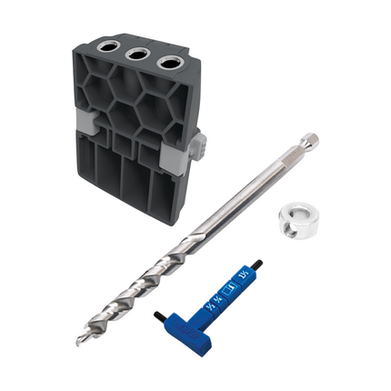 KREG Pocket Hole Jig 520 PRO Drilling jig + Micro drilling jig + Step drill + Bit + Screw + Clamp