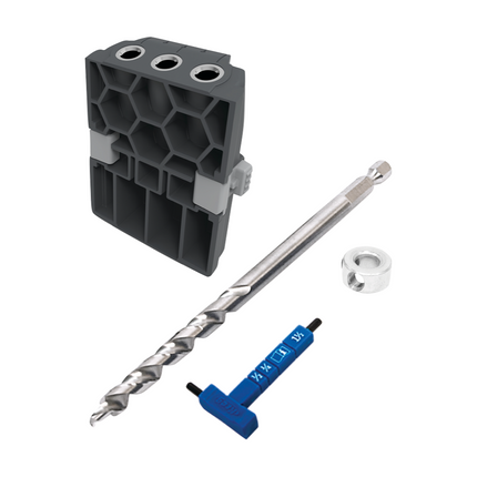 KREG Pocket Hole Jig 520 PRO Drilling Jig + Base Station + Micro Drilling Jig + Step Drill + Bit + Drill + Clamp