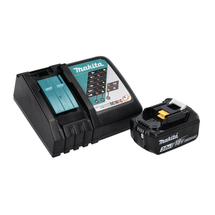 Makita DHP 482 RF1W Perceuse-visseuse à percussion sans fil 18 V 62 Nm + 1x Batterie 3,0 Ah + Chargeur + Jeu d'embouts - 26 pièces