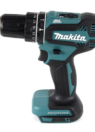 Makita DHP 485 RF1 Akku Schlagbohrschrauber 18 V 50 Nm Brushless + 1x Akku 3,0 Ah + Ladegerät + 100 tlg. Bit Set