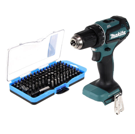 Makita DDF 485 Z Perceuse-visseuse sans fil 50 Nm, 18V, sans balais + Set d'embouts 100 pièces - sans batterie, sans chargeur