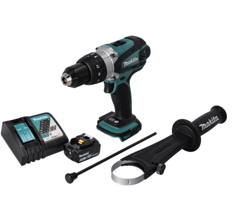 Taladro percutor inalámbrico Makita DHP 458 RT1 18 V 91 Nm + 1x batería 5,0 Ah + cargador