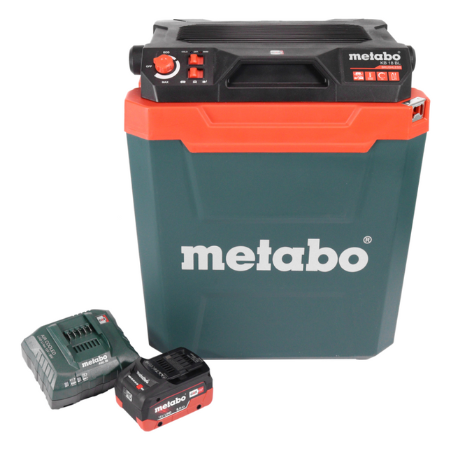 Enfriadora sin cable Metabo KB 18 BL 18 V con función de mantenimiento del calor 28 l sin escobillas + 1x batería recargable 8,0 Ah + cargador