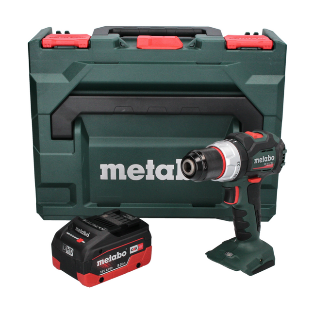 Taladro percutor a batería Metabo SB 18 LT BL 18 V 75 Nm sin escobillas + 1x batería 8,0 Ah + metaBOX - sin cargador