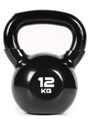 Kugelhantel Kettlebell aus Stahl 12 kg 1 Stk. gummiert