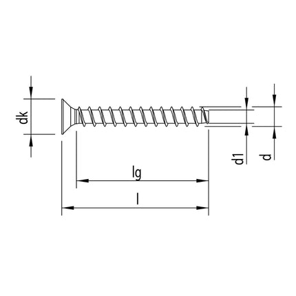 HECO MULTI MONTI plus F Schraubanker 5,0 x 40 mm 800 Stück ( 4x 54265 ) Betonschraube, Senkkopf, T-Drive, verzinkt blau, A2K - Toolbrothers