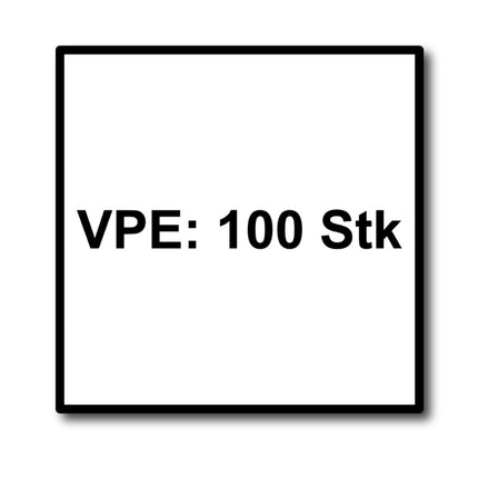 HECO TOPIX plus Vis à bois professionnelle 8,0 x 120 mm - 100 pièces (2x 61270) vis à bois à filetage total, tête plate, T-Drive, zingué bleu, A3K