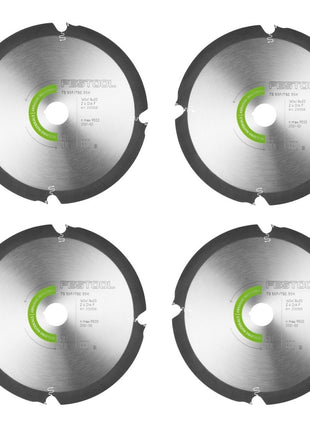 Hoja de sierra circular de diamante Festool Abrasive Materials 4x DIA 160 x 1,8 x 20 mm F4 (4x 205558) para sierras de inmersión TS 55 F y TSC 55 K