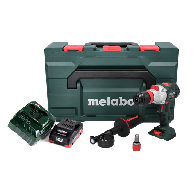 Metabo SB 18 LTX BL Q I Taladradora de percusión sin cable 18 V 130 Nm sin escobillas + 1x batería recargable 4,0 Ah + cargador + metaBOX