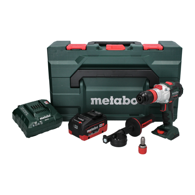 Metabo SB 18 LTX BL Q I Taladradora de percusión sin cable 18 V 130 Nm sin escobillas + 1x batería recargable 5,5 Ah + cargador + metaBOX