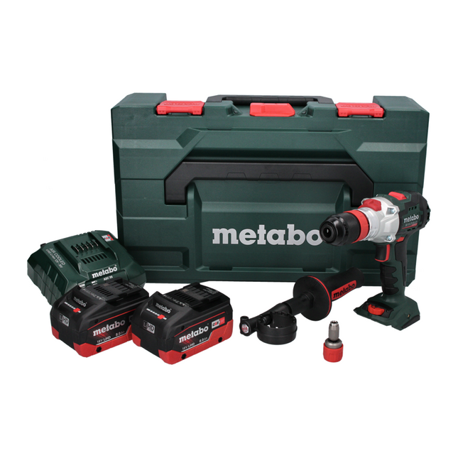 Metabo SB 18 LTX BL Q I Taladradora de percusión sin cable 18 V 130 Nm sin escobillas + 2x batería 8,0 Ah + cargador + metaBOX