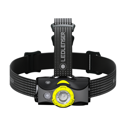Linterna frontal LED Ledlenser MH7 600 lm IPX4 negro / amarillo (502154) + 1x batería + 1x cable de carga