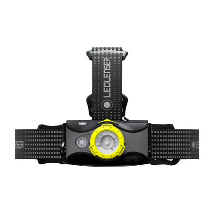 Linterna frontal LED Ledlenser MH7 600 lm IPX4 negro / amarillo (502154) + 1x batería + 1x cable de carga