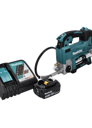 Makita DGP 180 RF1 cordless grease gun 18 V 690 bar + 1x rechargeable battery 3.0 Ah + charger