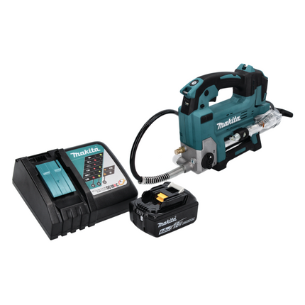 Makita DGP 180 RG1 pistola de engrasar sin cable 18 V 690 bar + 1x batería recargable 6,0 Ah + cargador