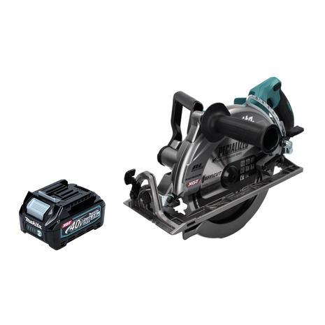 Makita RS002GD1 Cordless Circular Saw 260mm 40V max. Brushless + 1x Battery 2.5Ah - without Charger