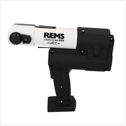 Prensa radial REMS Akku-Press 22 V ACC White Edition 32 kN (576011 PL2EM) + 1x batería 2,5 Ah + 1x cargador + L-Boxx