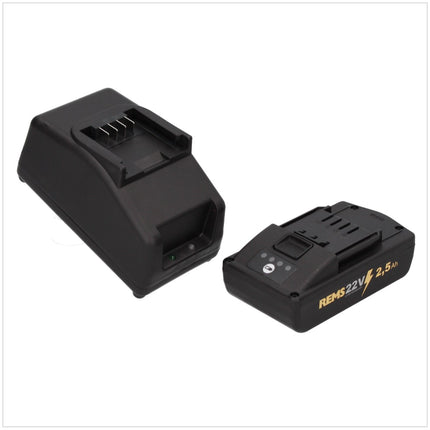 Prensa radial REMS Akku-Press 22 V ACC White Edition 32 kN (576011 PL2EM) + 1x batería 2,5 Ah + 1x cargador + L-Boxx