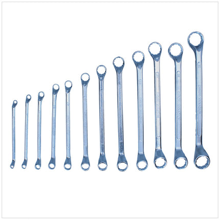 BGS technic Doppel Ringschlüssel Satz 12 tlg. gekröpft SW 6 x 7 - 30 x 32 mm ( 1214 )