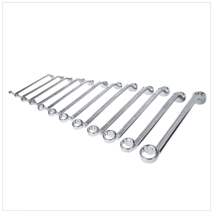 BGS technic Doppel Ringschlüssel Satz 12 tlg. gekröpft SW 6 x 7 - 30 x 32 mm ( 1214 )
