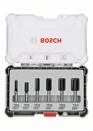 Bosch Set de fresas rectas / 6 unidades / vástago de inserción 6 mm ( 2607017465 )