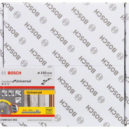Bosch Standard for Universal Diamanttrennscheibe 150 x 22,23 mm 10 Stk. ( 2608615062 ) - Toolbrothers