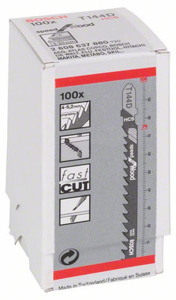 Bosch T 144 D Stichsägeblätter für Holz - 100 Stück, geschränkte Zahnausführung, für Stichsägen mit T-Schaft-Aufnahme - Toolbrothers