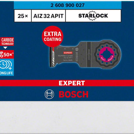 Bosch EXPERT MultiMax AIZ 32 APIT Tauchsägeblatt Starlock 32 x 40 mm 25 Stk. ( 2608900027 ) Carbide Multi Material - Nachfolger von 2608664217