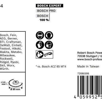 Bosch EXPERT ACZ 85 RD4 Disco de corte diamantado Starlock 85 mm 10 piezas ( 2608900035 ) para azulejos - sucesor de 2608664482