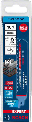 Brzeszczot do piły szablastej Bosch EXPERT Thick Tough Metal S 955 CHC 150 mm 10 sztuk ( 2608900367 ) Carbide Technology