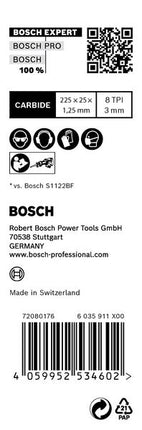 Bosch EXPERT Thick Tough Metal S 1155 CHC Brzeszczot do piły szablastej 225 mm 10 szt. ( 2608900370 ) Carbide Technology