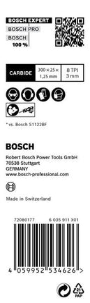 Hoja de sierra de sable Bosch EXPERT Thick Tough Metal S 1255 CHC 300 mm 10 piezas (2608900372) Tecnología de carburo
