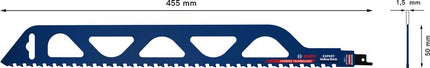 Bosch Expert Hollow Brick S 2243 HM hoja de sierra de sable 455 mm 1 pieza (2608900418) Tecnología de carburo