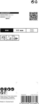 Bosch EXPERT Hardwood 2 side clean T 308 BF hoja de sierra de calar 117 mm 5 piezas (2608900544) bimetálica