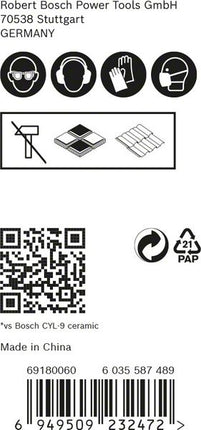 Bosch EXPERT Set di punte in ceramica dura HEX-9 5,0 - 8,0 x 90 mm 3 pezzi ( 2608900595 ) Tecnologia in metallo duro