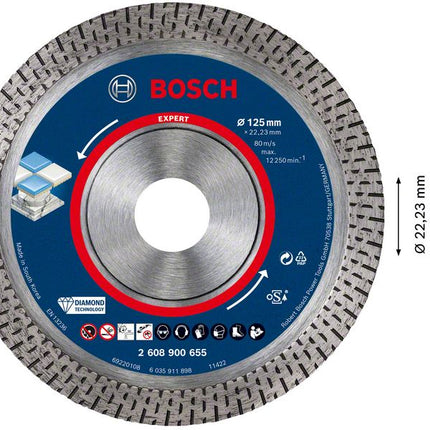 Diamentowa tarcza tnąca Bosch EXPERT HardCeramic 125 x 22,23 mm 1 szt. ( 2608900655 ) Diamond Technology