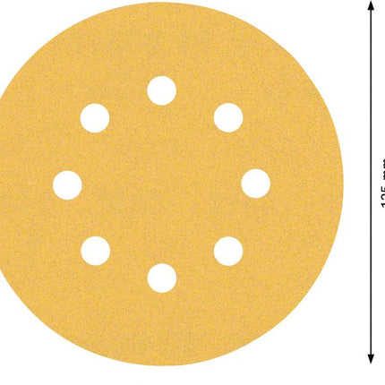 Bosch EXPERT C470 Feuille abrasive 125mm 8 trous G120 pour ponceuses excentriques - 50 pcs. (2608900912)