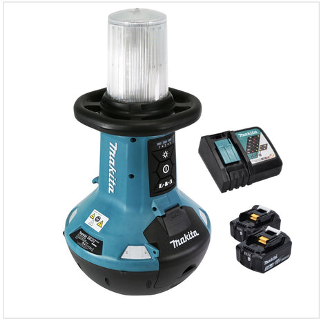 Makita DML 810 RF LED Eclaireur de surface 18/36 V (2 x 18 V) 5500 lm IP54 + 2x Batteries 3,0 Ah + Chargeur