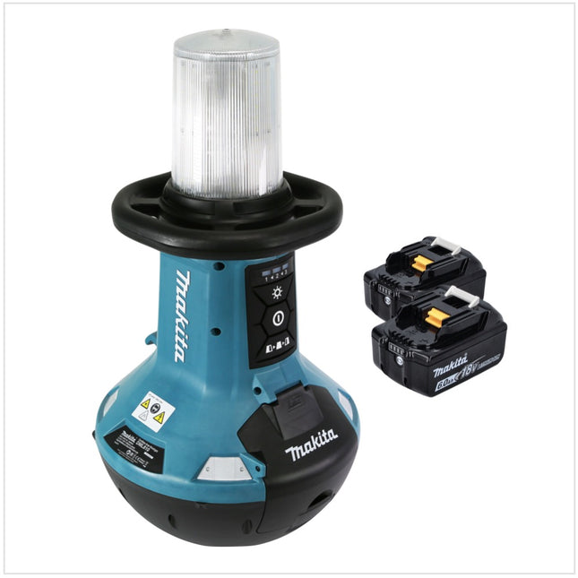 Makita DML 810 G Luce LED a batteria 18 / 36 V ( 2 x 18 V ) 5500 lm IP54 + 2x batteria 6,0 Ah - senza caricabatteria
