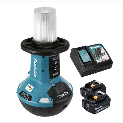 Lampe LED sans fil Makita DML 810 RG 18 / 36 V ( 2 x 18 V ) 5500 lm IP54 + 2 batteries 6,0 Ah + chargeur