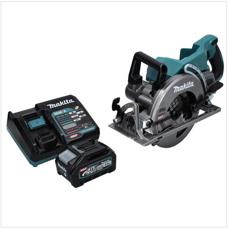 Sierra circular manual a batería Makita RS 001 GM1 40 V máx. 185 mm sin escobillas + 1x batería 4,0 Ah + cargador