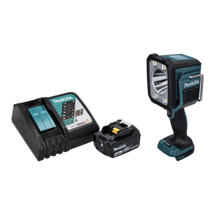 Makita DML 812 RM1 Linterna LED inalámbrica 18 V 1250 lm + 1x batería recargable 4,0 Ah + cargador