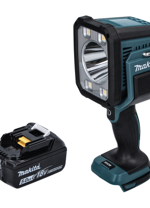 Makita DML 812 T1 Foco manual LED con batería, lámpara de bolsillo 18 V 1250 lm + 1x batería 5,0 Ah - sin cargador