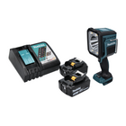 Makita DML 812 RT  Lampe de chantier sans fil 18 V avec LED 1250 lm + 2x Batterie 5,0 Ah + Chargeur