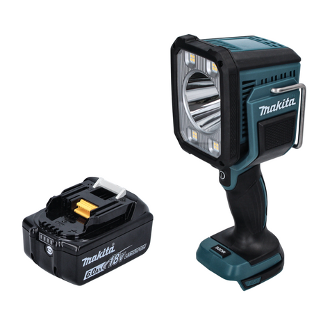 Makita DML 812 G1 Torcia portatile a LED a batteria 18 V 1250 lm + 1x batteria ricaricabile 6,0 Ah - senza caricabatterie