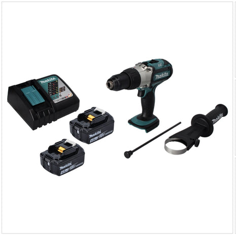 Makita DHP 451 RM perceuse à percussion sans fil 18 V 80 Nm + 2x batteries 4,0 Ah + chargeur