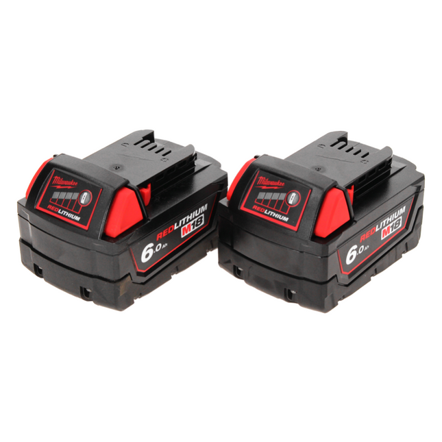 Juego de baterías Milwaukee M18 B6 2x 18 V 6,0 Ah / 6000 mAh (2x 4932451244)