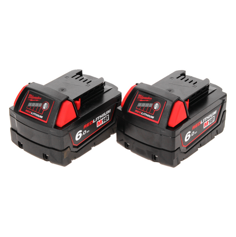 Milwaukee M18 B6 Battery Set 2x 6.0 Ah / 6000 mAh 18V (2x 4932451244)